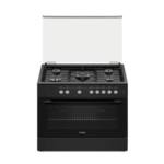 CUISINIERE HAIER 5 FEUX 90X60 AVEC VERRE NOIR HCR6050EGBCUISINIERE A GAZ