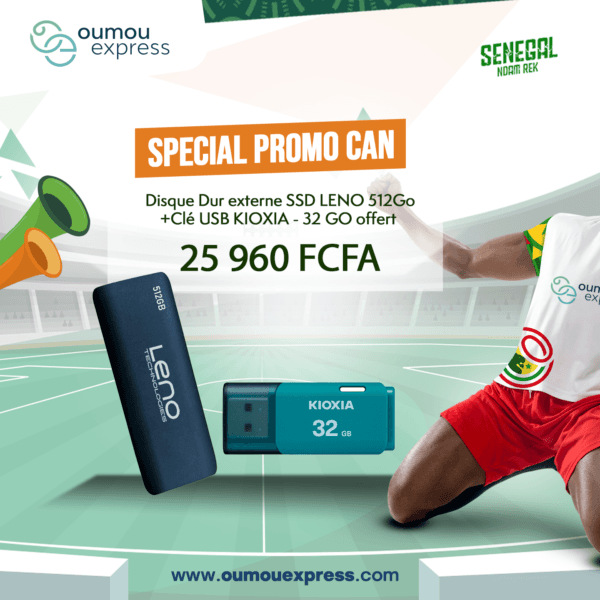 Disque Dur externe SSD LENO 512Go+Clé USB KIOXIA - 32 GO