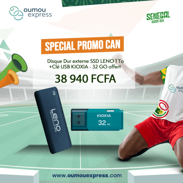 Disque Dur externe SSD LENO 1To + Clé USB KIOXIA - 32 GO