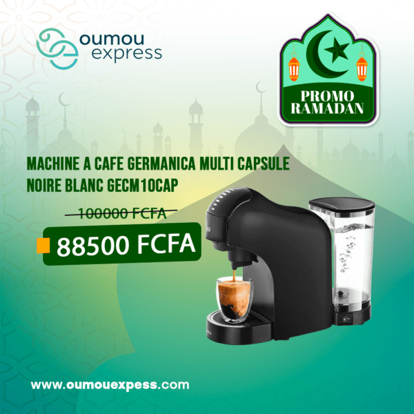 MACHINE A CAFE GERMANICA MULTI CAPSULE NOIRE BLANC GECM1OCAP