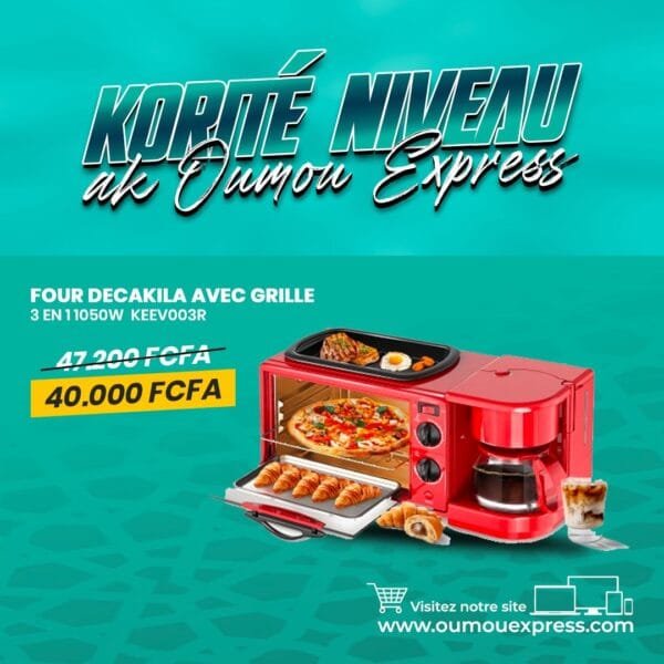 FOUR DECAKILA AVEC GRILLE 3 EN 11050W KEEV003R