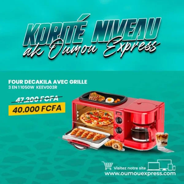 FOUR DECAKILA AVEC GRILLE 3 EN 11050W KEEV003R