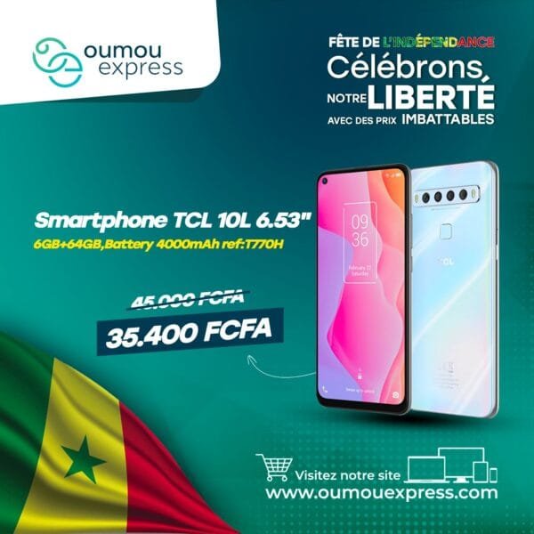 Smartphone TCL 10L 6.53" 6GB+64GB,Battery 4000mAh