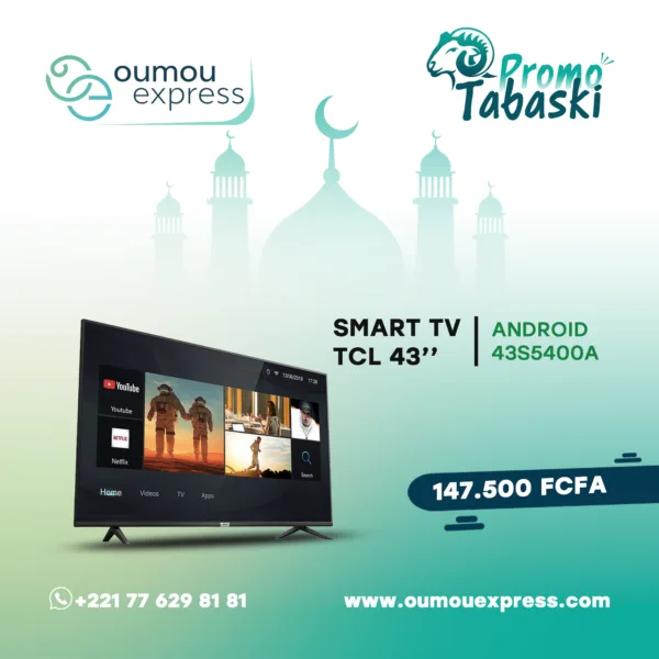 SMART TV ANDROID TCL 43" 43S5400A