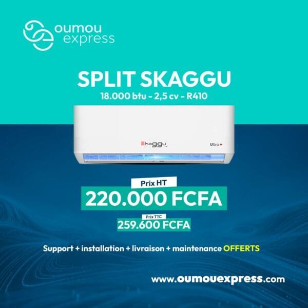 SPLIT SKAGGU 18.000 btu - 2,5 cv - R410