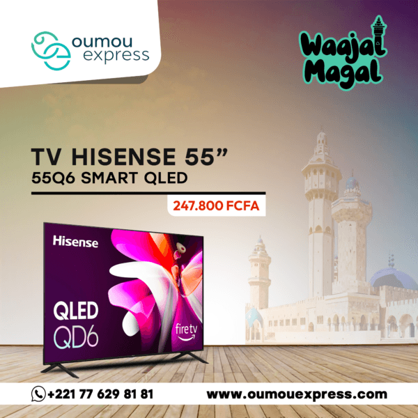 Hisense 4K 55Q6 TV QLED UHD 55 pouces