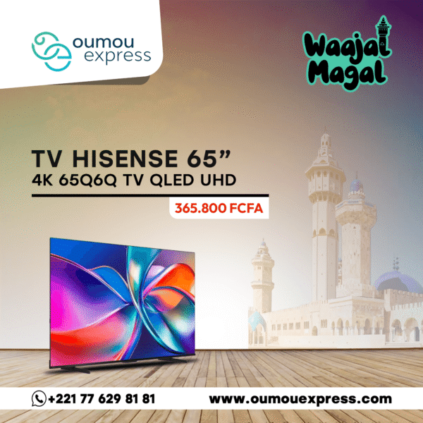 Hisense 4K 65Q6Q  TV QLED UHD 65 pouces