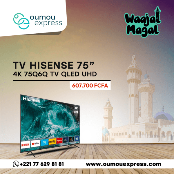Hisense 4K 75Q6Q TV QLED UHD 75 pouces