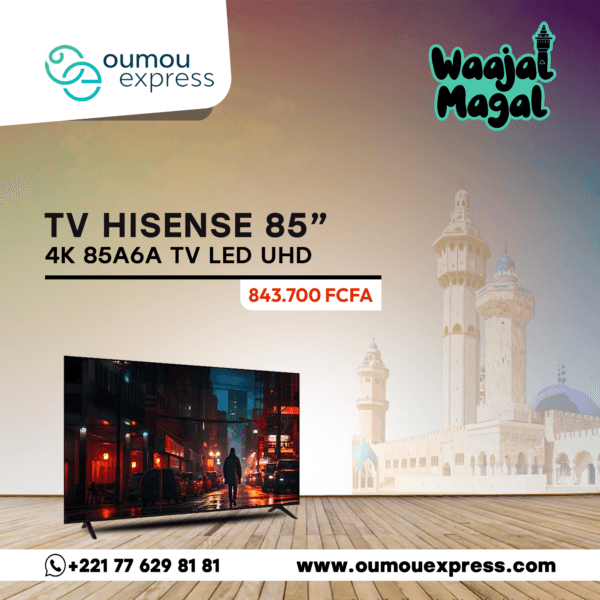 Hisense 4K 85A6A TV LED UHD 85 pouces