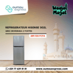 Refrigerateur Hisense 2 PORTES 302 LITRES GRIS DR39DR4SA