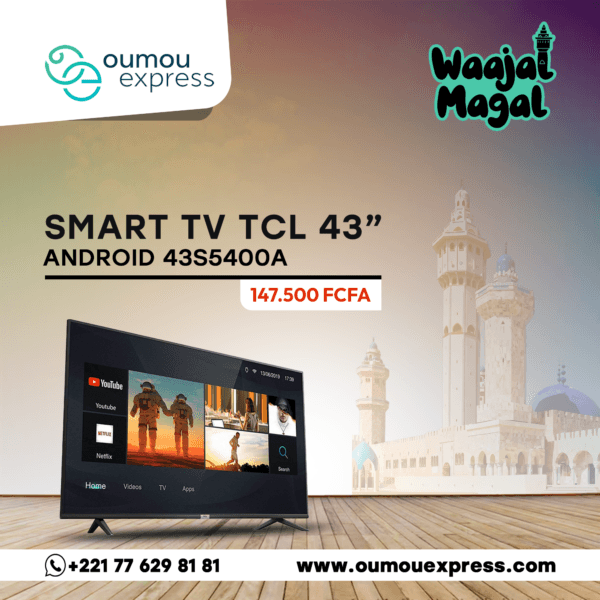 SMART TV TCL 43" ANDROID 43S5400A