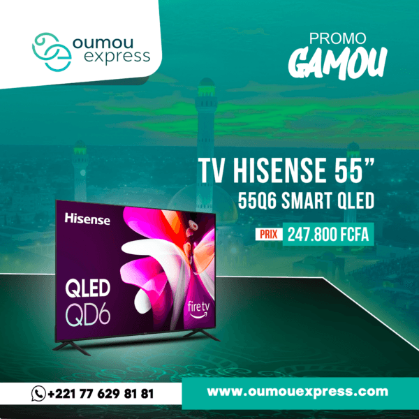Hisense 4K 55Q6 TV QLED UHD 55 pouces
