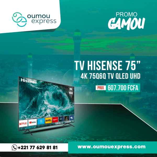 Hisense 4K 75Q6Q TV QLED UHD 75 pouces
