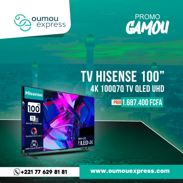 Hisense 4K 100Q7Q TV QLED UHD 100 pouces