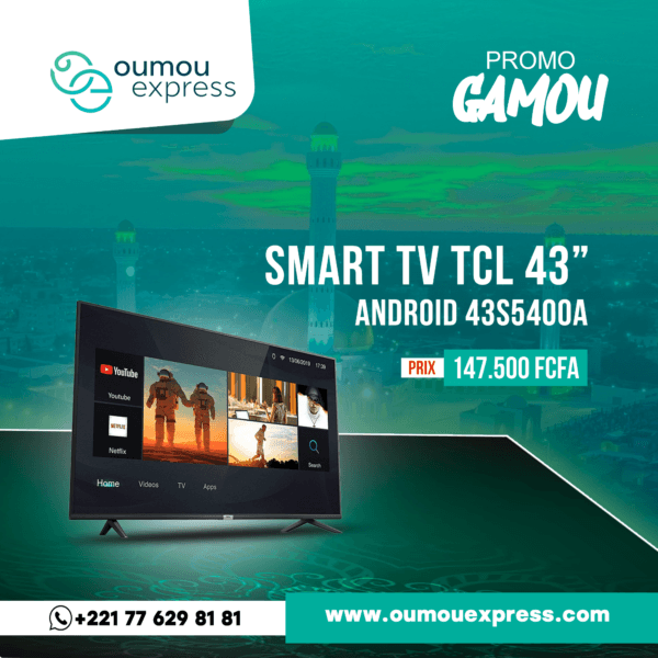 SMART TV TCL 43" ANDROID 43S5400A